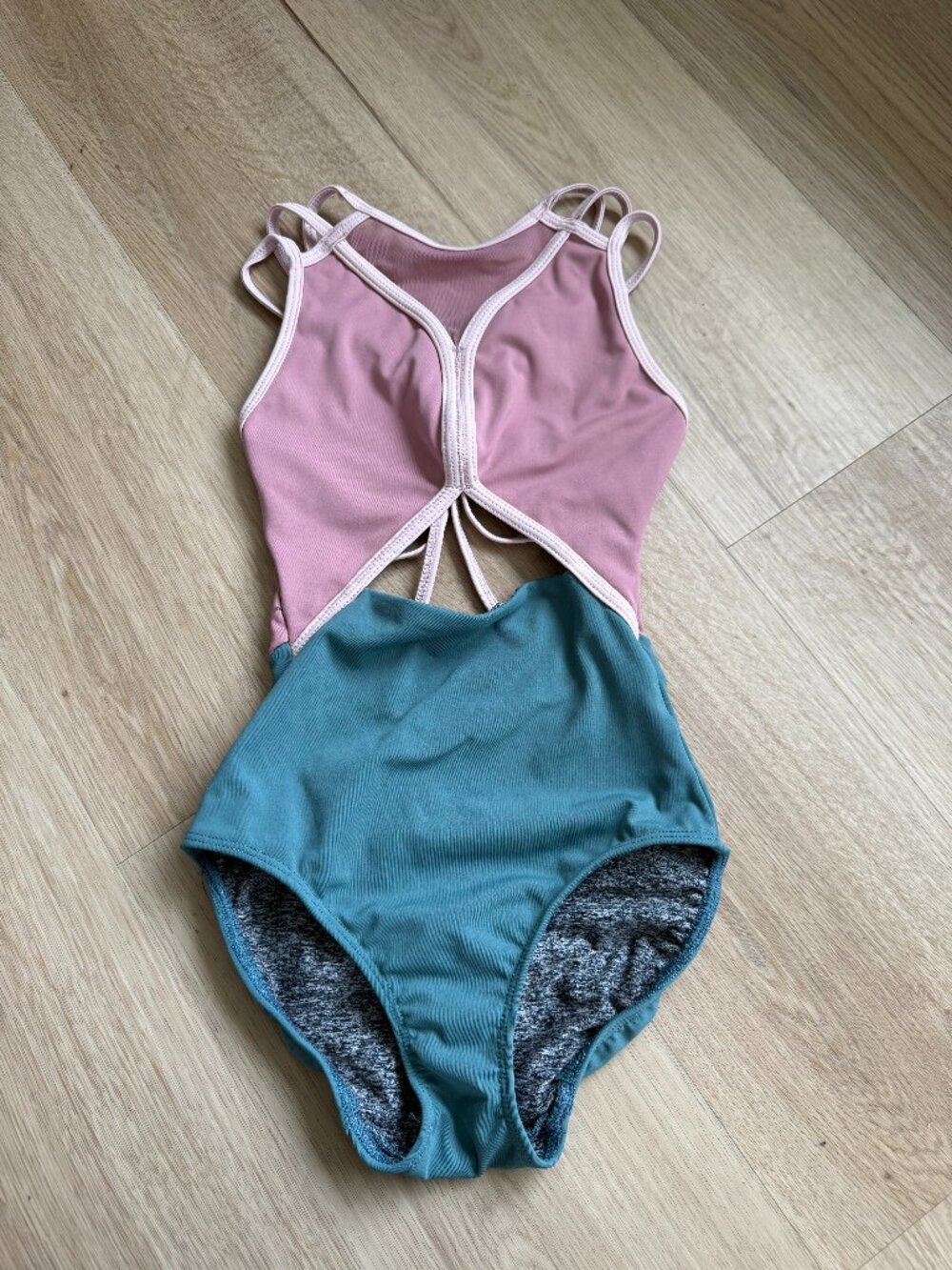 FIVE YXL Pink and Green Leotard